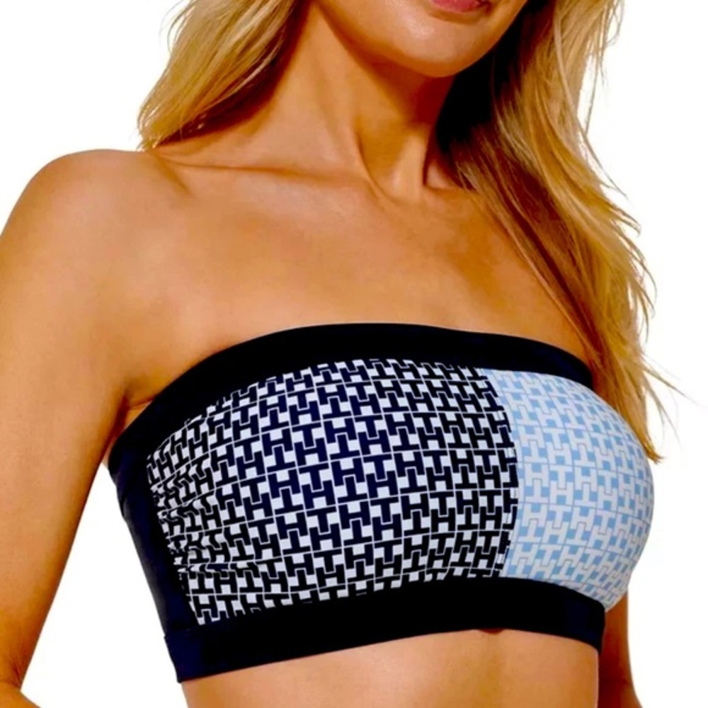 Tommy Hilfiger MULTI Iconic Colorblock Bandeau Bikini Swim Top